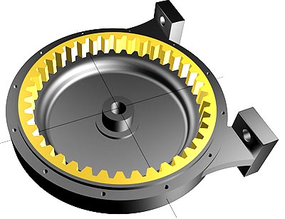 Design concept of a ring gears for a rotary actuator. US Patent 1,730,270.