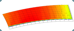 Tooth contact pattern.