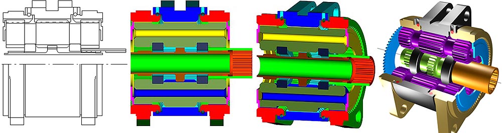 Flight control compound planetary gear actuator is used for aerospace mechanical systems.