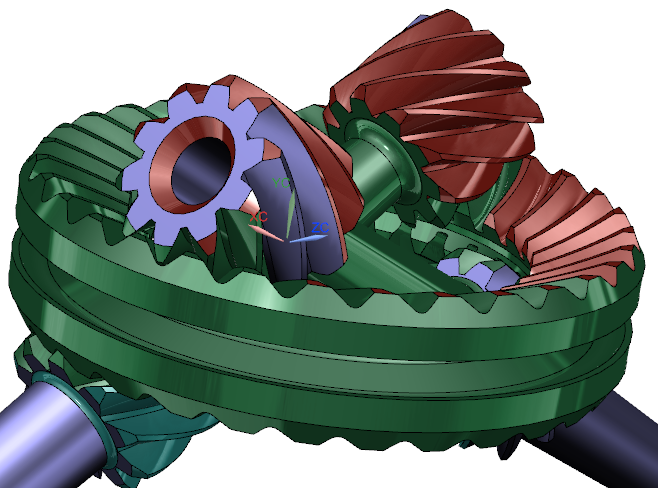 Split torque crown gear drives.