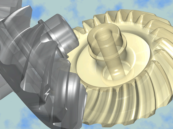 Spiral bevel gears.